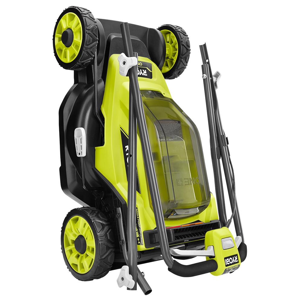 RYOBI 13 in. ONE+ 18 Volt Cordless Battery Walk Behind Push Lawn Mower Kit