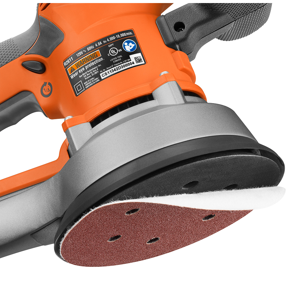 RIDGID 4 Amp 6 In. Variable Speed Dual Random Orbital Sander