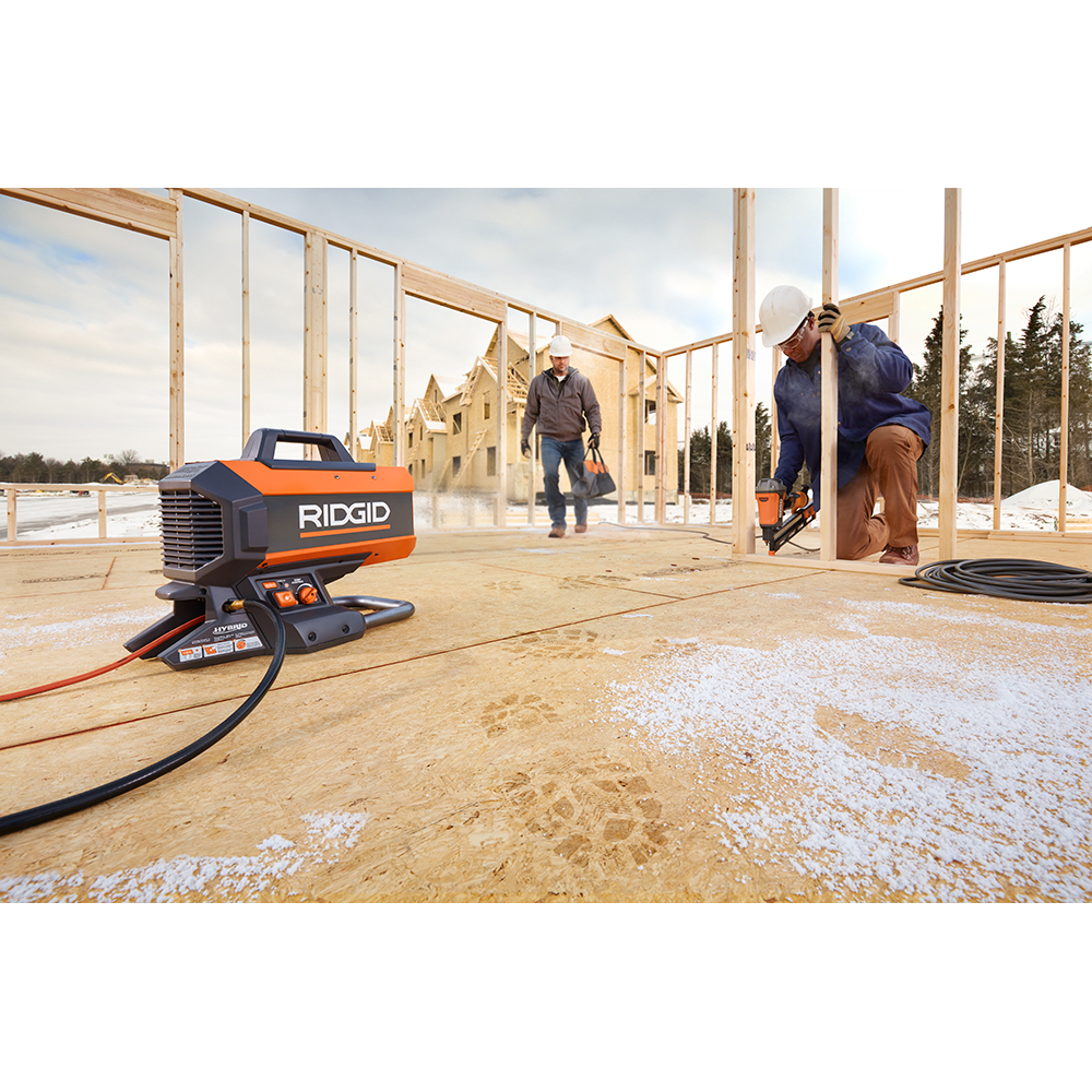 ridgid brushless 18v hybrid forced air propane heater