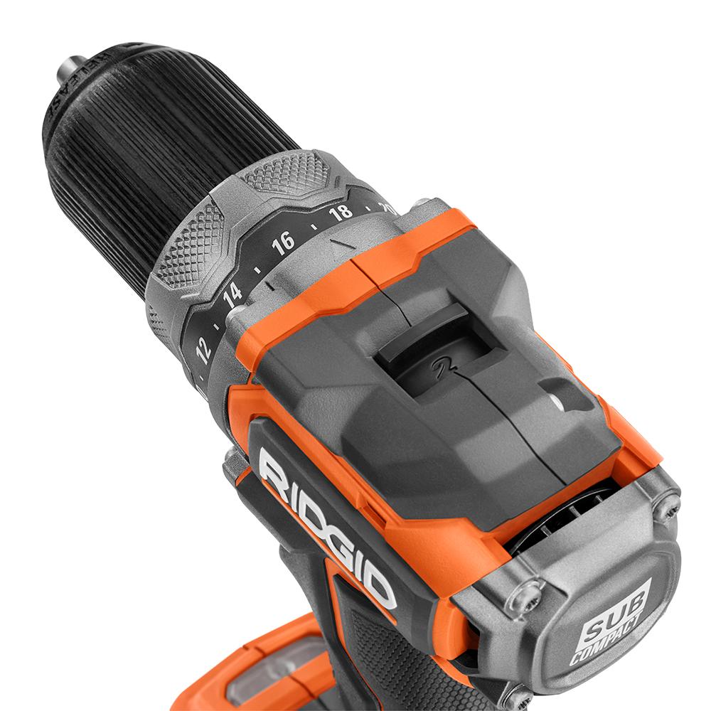 Ridgid 18 Volt Brushless Subcompact Cordless 1 2 In Drill Driver Kit