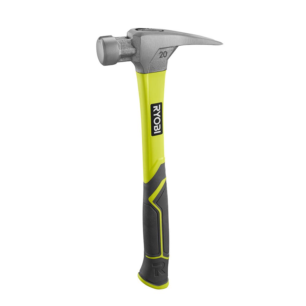 RYOBI 20 Oz. All Purpose Hammer with Fiberglass Handle Hammers