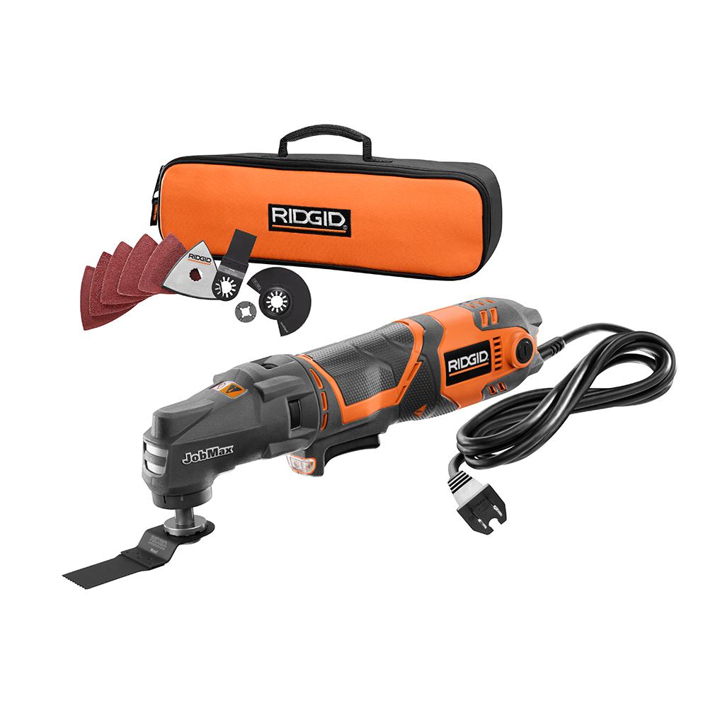 RIDGID JobMax 3 Amp Electric MultiTool with Attachment Head