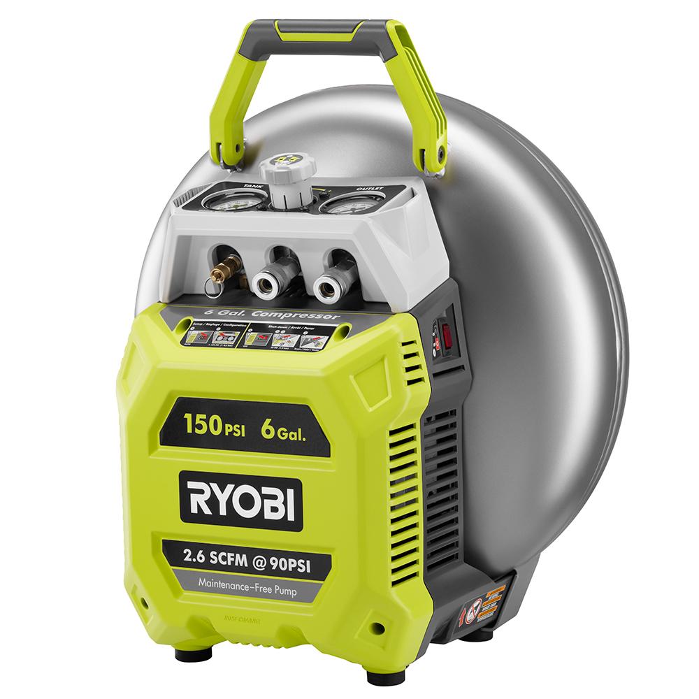 RYOBI 6 Gallon Electric Pancake Air Compressor Combo Kit