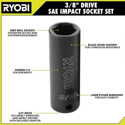 Ryobi impact driver 2024 socket set