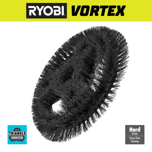 RYOBI 8-inch Soft Bristle Brush Accessory for P4500 and P4510 Scrubber  Tools