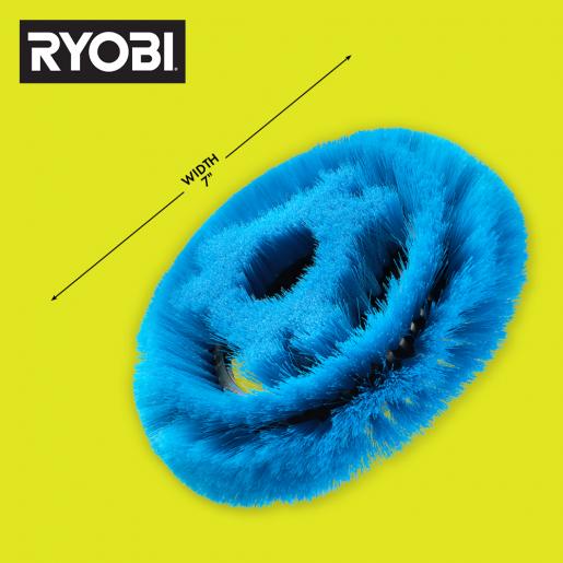 Ryobi 6 in. Soft Bristle Brush Accessory for P4500 and P4510 Scrubber Tools