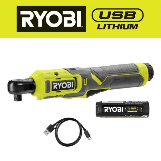 RYOBI USB Lithium 3/8 Ratchet Kit