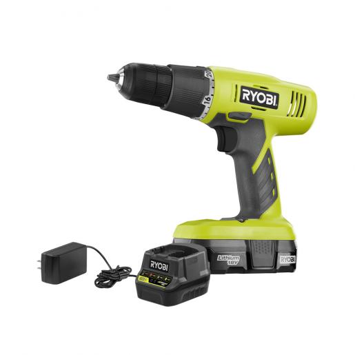 RYOBI 18V ONE+ Lithium-Ion 3/8-inch Cordless Drill Kit with 24