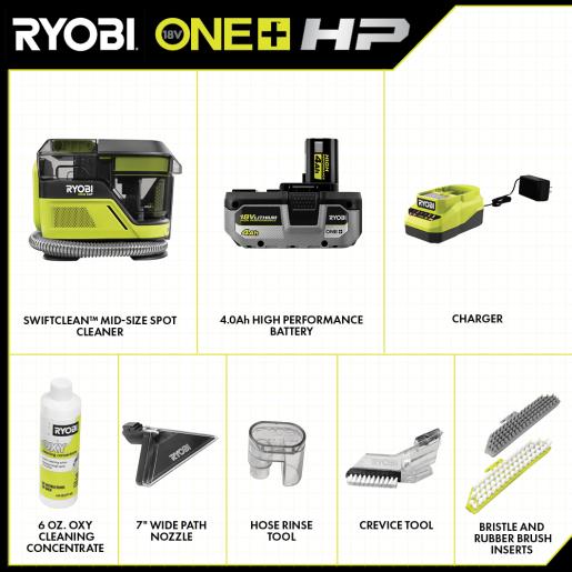 18V ONE+ SWIFTCLEAN SPOT CLEANER KIT - RYOBI Tools