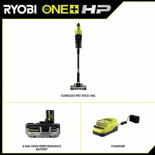 RYOBI 18V ONE+ Multi-Surface Handheld Vacuum Kit