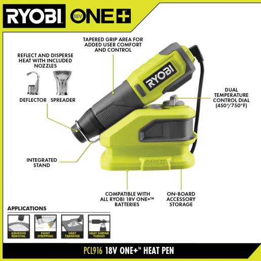 RYOBI 18V ONE+ Dual Temperature Glue Gun