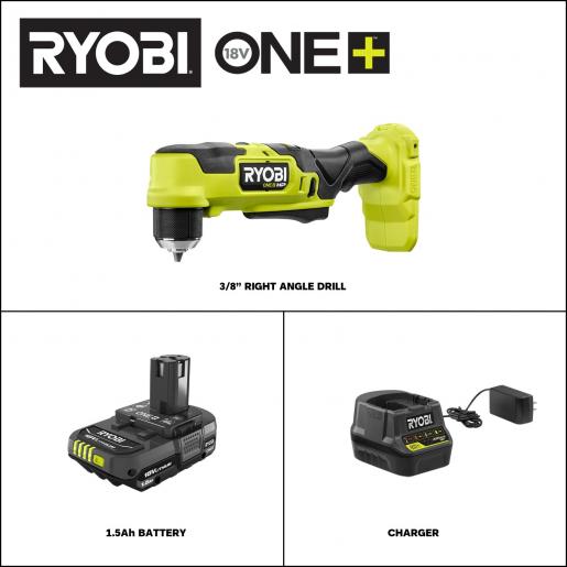 Techtronics Ryobi ONE+ 18V Cordless Compact Glue Gun Kit with 1.5 Ah  Compact Lithium-Ion Battery and 18V Charger