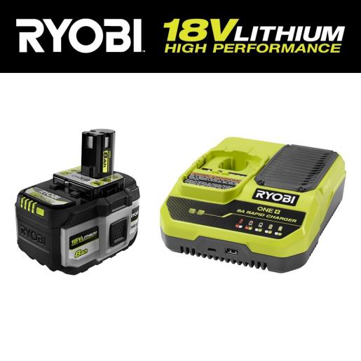 RYOBI 18V ONE+ 8Ah HIGH PERFORMANCE Battery Starter Kit