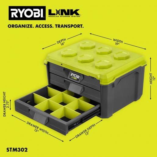 RYOBI LINK 3-Drawer Tool Box