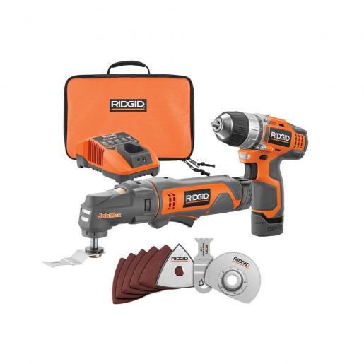 Ridgid 5 piece discount cordless tool set