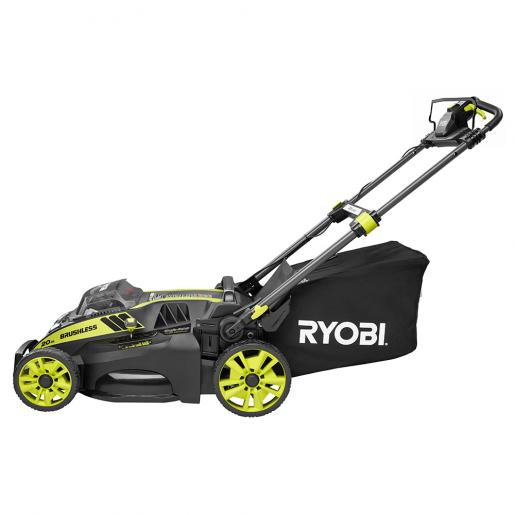 RYOBI 20-inch 40V Brushless Lithium-Ion Cordless Walk Behind Self-Propelled Lawn  Mower wit